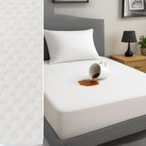 Beylini Yatak Alezi Kapitone Full Fitted Sıvı Geçirmez Kaymaz Yatak Örtüsü Yatak Koruyucu Full Kenar Çarşaf (Beyaz, 180 x 200)