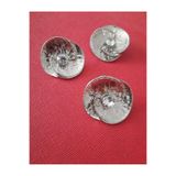 beyna aksesuar GÜMÜŞ KAPLAMALI METAL DÜĞME 3 CM KRİSTAL TAŞLI 1 PAKET 3 ADET