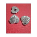Beyna KALP KRİSTAL TAŞLI METALİZE DÜĞME 2,5 CM 1 PAKET 4 ADET BD:55