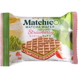 Beyoğlu Çikolata Beyoğlu Matchico Çilek Parçacıklı Frambuaz ve Matcha Kremalı Çikolatalı Gofret*12 Adet - 360 gr