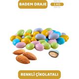 Beyoğlu Çikolata Renkli Çikolata Kaplı Badem Draje 1kg - 1 kg