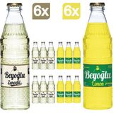Beyoğlu Zencefil Aromalı Gazoz 6 x 250 ml + Limonlu Gazoz 6 x 250 ml - Metal Filtre