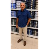 Beyome Erkek %100 Pamuk Kısa Kollu Çift Cepli Kareli Gömlek Rahat Kalıp Yazlık Büyük Beden S-5XL
