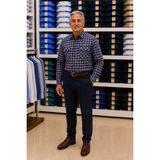 Beyome Erkek %100 Pamuk Uzun Kollu Çift Cepli Kareli Gömlek Rahat Kalıp Büyük Beden S-5xl - 2XL - Mor