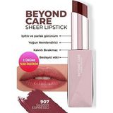 Beyond Care Sheer Lipstick 907 - Glossy Espresso - Yoğun Nemlendirici Besleyici Etki - Parlak Ruj - Bordo