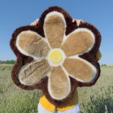 Beyond Deco El Dokuma Çiçek Halı 88,9 cm, Banyo, Mutfak, Oturma Odası, Yatak Odası için Eğlenceli Sevimli Y2K Tasarım Halılar Son Moda Dekoratif Alan Halısı