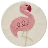 Beyond Deco El Dokuma Flamingo Parça Halı 88,88 cm, Makinede Yıkanabilir Kabarık Komik Havalı Yumuşak Halı Banyo Oturma Odası Dekorasyonu için, Çocuk oyun odası Dekoru Halı paspas