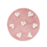 Beyond Deco El Dokuma Kalp Alan Halı 88,9 cm, Yatak Odası, Oturma Odası, Mutfak, Çocuk oyun odası Dekoru için Mükemmel, Funky Sevimli Kaymaz yıkanabilir Banyo Halısı paspası