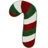 Beyond Deco El Dokuma Şeker Kamışı Parça Halı 109,2 x 68,5 cm, Noel Noel Ev Dekoru Komik Kapalı Kaymaz Halılar Çocuk oyun odası, Mutfak, Yatak Odası için