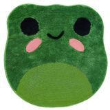 Beyond Deco Kurbağa Şekilli Alan Halı 88,9 cm, El Yapımı Tepeli Eğlenceli Çocuk Odası Dekoru Küçük Çocuk Oyun Odası, Oturma Odası, Yatak Odası, Komik Havalı Yumuşak Zemin Halısı (Yeşil Kurbağa)