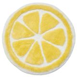 Beyond Deco Limon Mutfak Dekor Halı 88,9 cm, El Dokuma Trendy Estetik Dekoratif Yumuşak Alan Halıları - Kaymaz Hipebeast Makinede Yıkanabilir Anime Kawaii Banyo Halısı, Meyve Banyo Paspası