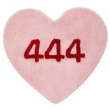 Beyond Deco Lucky Number Pembe Kalp Halı 88,9 cm, Yatak Odası, Mutfak, Banyo, Oturma Odası için El Dokuma Renkli Komik Papatya Kilimi, Sevimli Kalp Şekilli Alan Halıları