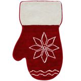 Beyond Deco Merry Christmas Eldiven Şekilli Alan Halı 119,4 x 73,6 cm, El Dokuma Trendy Ev Dekoratif Havalı Kaymaz Halı Mat Çocuk Oyun Odası, Oturma Odası, Yatak Odası, Mutfak için