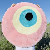 Beyond Deco Nazar Kilimi 88,88 cm, El Yapımı Püsküllü Kabarık Yuvarlak Estetik Alan Halıları, İç Mekan Dekorasyonları için, Mutfak, Oturma Odası, Yatak Odası, Serin Zemin Halısı Dekor matı için