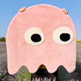 Beyond Deco Pembe Retro Halı 35 inç, El Yapımı Püsküllü Arcade Oyun Halıları, Eğlenceli Çocuk Odası Dekoru, Oyuncular Oyun Odası, Yatak Odası, Oturma Odası, Kaymaz Banyo Paspası