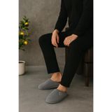 Beyond Erkek Gri Kadife Ev Terliği 3cm Byndkdf01