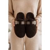Beyond Kadın Acı Kahve Pofuduk Tüylü Ev Terliği 3 Cm BYNDSKL03