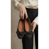 Beyond Kadın Bordo Taş Detaylı Fiyonklu Babet 1cm BYNDSKL02