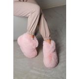 Beyond Kadın Pudra Bumble İçi Kürklü Ultra Hafif Tüylü Panduf 4cm BYND03