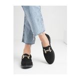 Beyond Kadın Siyah Süet Ogc Tokalı Loafer Makosen Ayakkabı 3cm Byndlfrk01