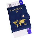 Beypa Pasaport Kılıfı Desenli-Tokalı Kadın/erkek - Lacivert