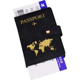 Beypa Pasaport Kılıfı Desenli-Tokalı Kadın/erkek - Siyah