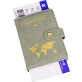 Beypa Pasaport Kılıfı Desenli-Tokalı Kadın/erkek - Yeşil