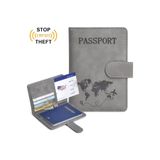 Beypa Ticaret Pasaport Kılıfı Baskı Desenli Kredi Kartı-Sim Kart-Cüzdan Bölmeli-RFID Manyetik Kapama