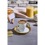 Beyrut 6 Kişilik Porselen Fincan Takımı - Beyaz - 50 ml