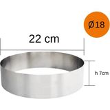 Beysa Pasta Çemberi Pandispanya Kalıbı Yuvarlak 22 cm H7