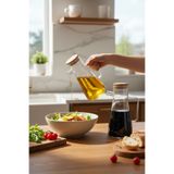 beyshome 2’li 900 ML Bambu Kapaklı Kristal Kırılmaz Yağdanlık - Yağ/Sirke Sosluk