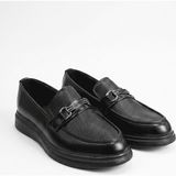 Beystil Erkek Siyah Mat Corcik Tokalı Loafer Ayakkabı