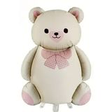 Beysüs Ayıcık Teddy Folyo Balon Pembe Papyonlu