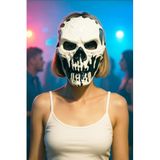 Beysüs Cadılar Bayramı Halloween Dark Fang Maske Siyah Beyaz