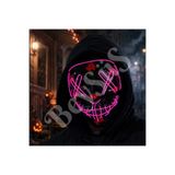 BeySüS Cadılar Bayramı Siyah Maske Neon Mor Işıklı