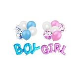 Beysüs Cinsiyet Partisi Girl Boy Mavi Pembe Konfetili Balon Demeti