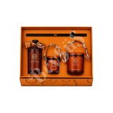 BeySüS Haute Collection Precious Amber Lüks Ev Kokusu Hediye Seti Çubuklu Oda Kokusu Ve Dekoratif Mum Seti