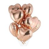 Beysüs Kalp Folyo Balon 5 Adet 40 Cm 16" Inç Rose Gold Renk