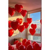 Beysüs Kalpli Kırmızı Lateks Balon 10 adet