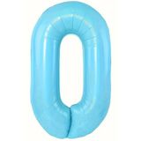 Beysüs Mavi 0 Rakam Folyo Balon 80 cm