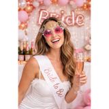 BeySüS Parti Gözlüğü Bride To Be Gümüş Pembe