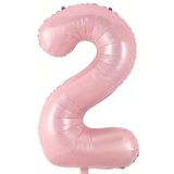 Beysüs Pembe 2 Rakam Folyo Balon 80 Cm