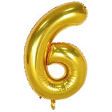 Beysüs Rakam Folyo Balon Gold 6 Rakam 40 İnç