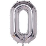 Beysüs Rakam Folyo Balon Gümüş 0 Rakam 40 İnç