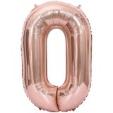 Beysüs Rakam Folyo Balon Rosegold 0 Rakam 40 İnç