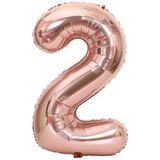 Beysüs Rakam Folyo Balon Rosegold 2 Rakam 40 İnç