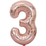 Beysüs Rakam Folyo Balon Rosegold 3 Rakam 40 İnç