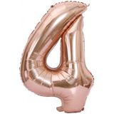 Beysüs Rakam Folyo Balon Rosegold 4 Rakam 40 İnç