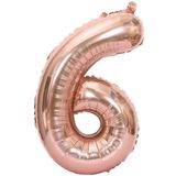 Beysüs Rakam Folyo Balon Rosegold 6 Rakam 40 İnç