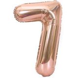Beysüs Rakam Folyo Balon Rosegold 7 Rakam 40 İnç